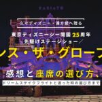 ダンス・ザ・グローブを東京ディズニーシーで鑑賞した際のステージ全景。座席選びや遠方組向けの判断材料として参考になる光景。